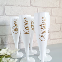 Load image into Gallery viewer, Personalised White Prosecco Flutes
