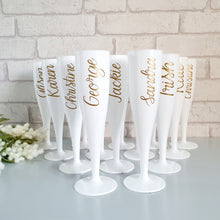 Load image into Gallery viewer, Personalised White Prosecco Flutes