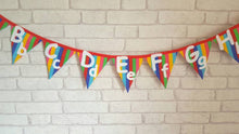 Load image into Gallery viewer, Alphabet Rainbow Bunting
