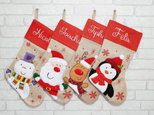 Load image into Gallery viewer, Traditional Christmas Stocking Personalised