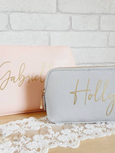 Load image into Gallery viewer, Personalised Leather Cosmetics Bag