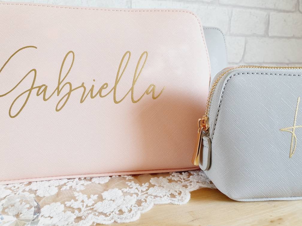 Personalised Leather Cosmetics Bag – Eliza Grace UK